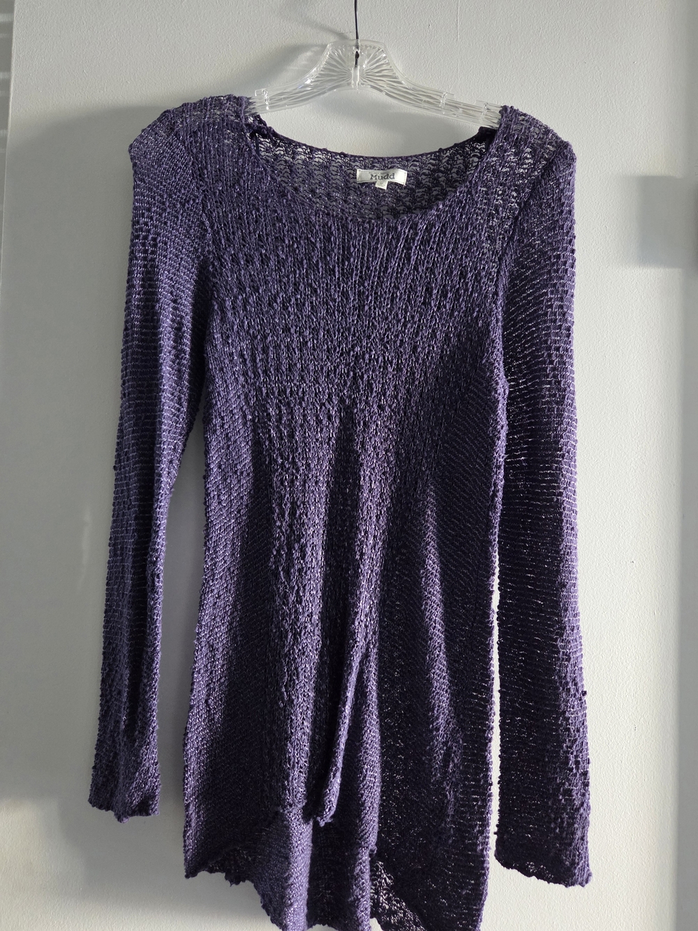 Mudd Purple Scoop Neck Knit Sweater